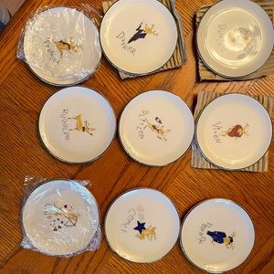 Pottery Barn Christmas Holiday Reindeer Coasters New